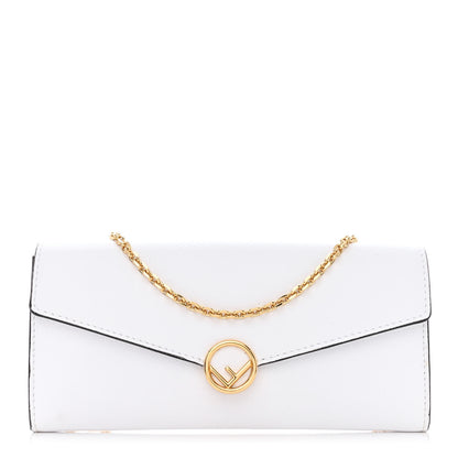 Fendi Vitello Cruise F is Fendi Continental Envelope Wallet on Chain Bianco 1 of 10