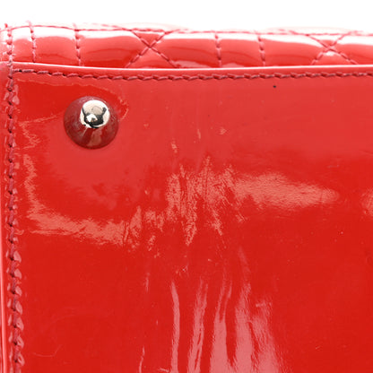 Christian Dior Patent Cannage Large Lady Dior Red 13 of 18