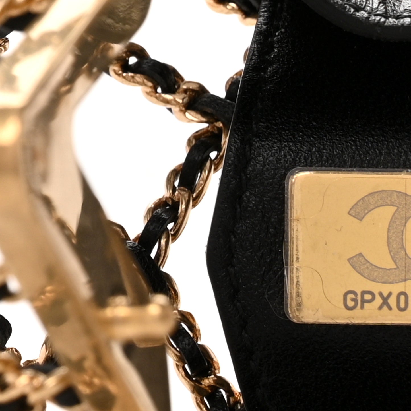 Metal CC Star Minaudiere Crossbody Gold Black