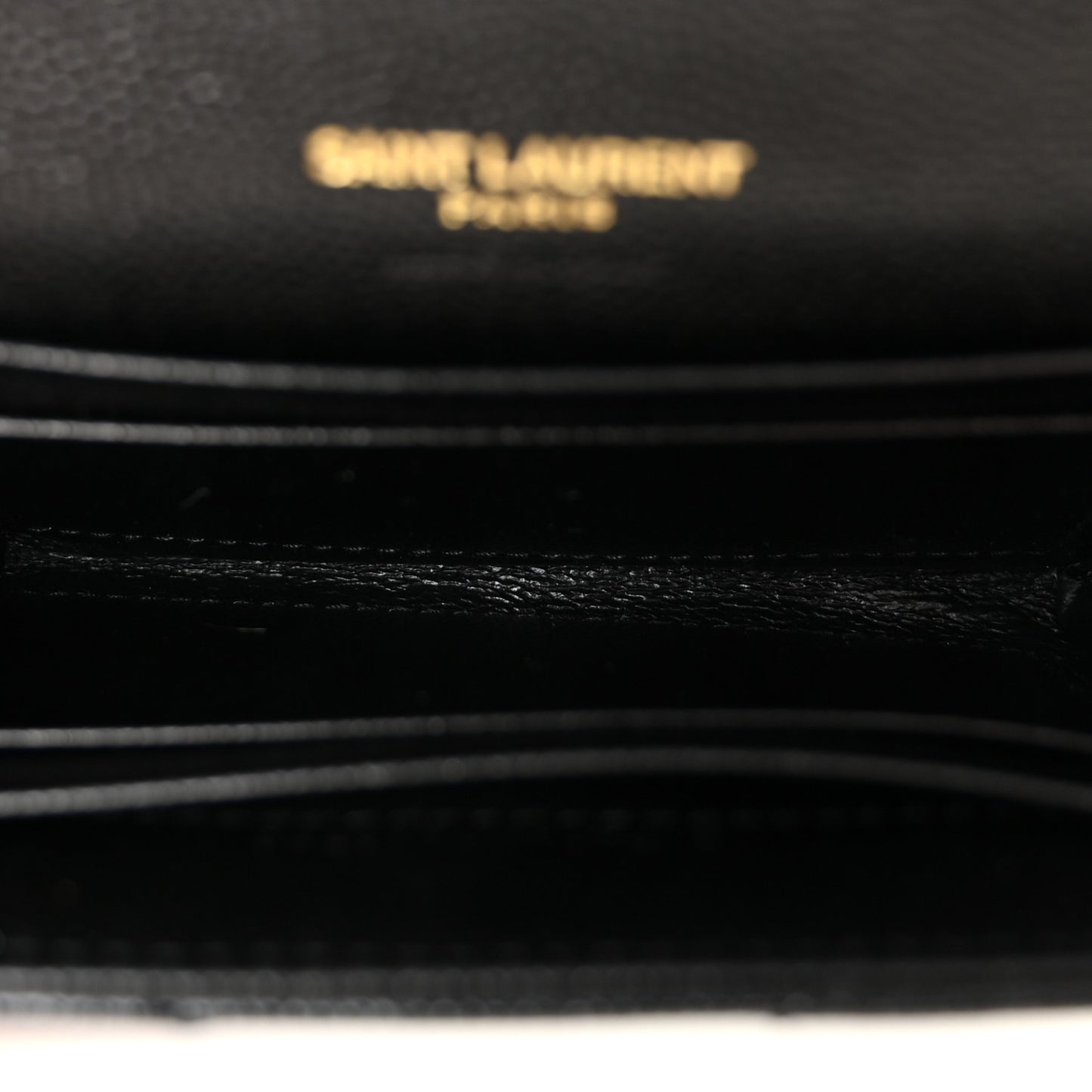 Grain De Poudre Matelasse Chevron Small Monogram Envelope Wallet Black