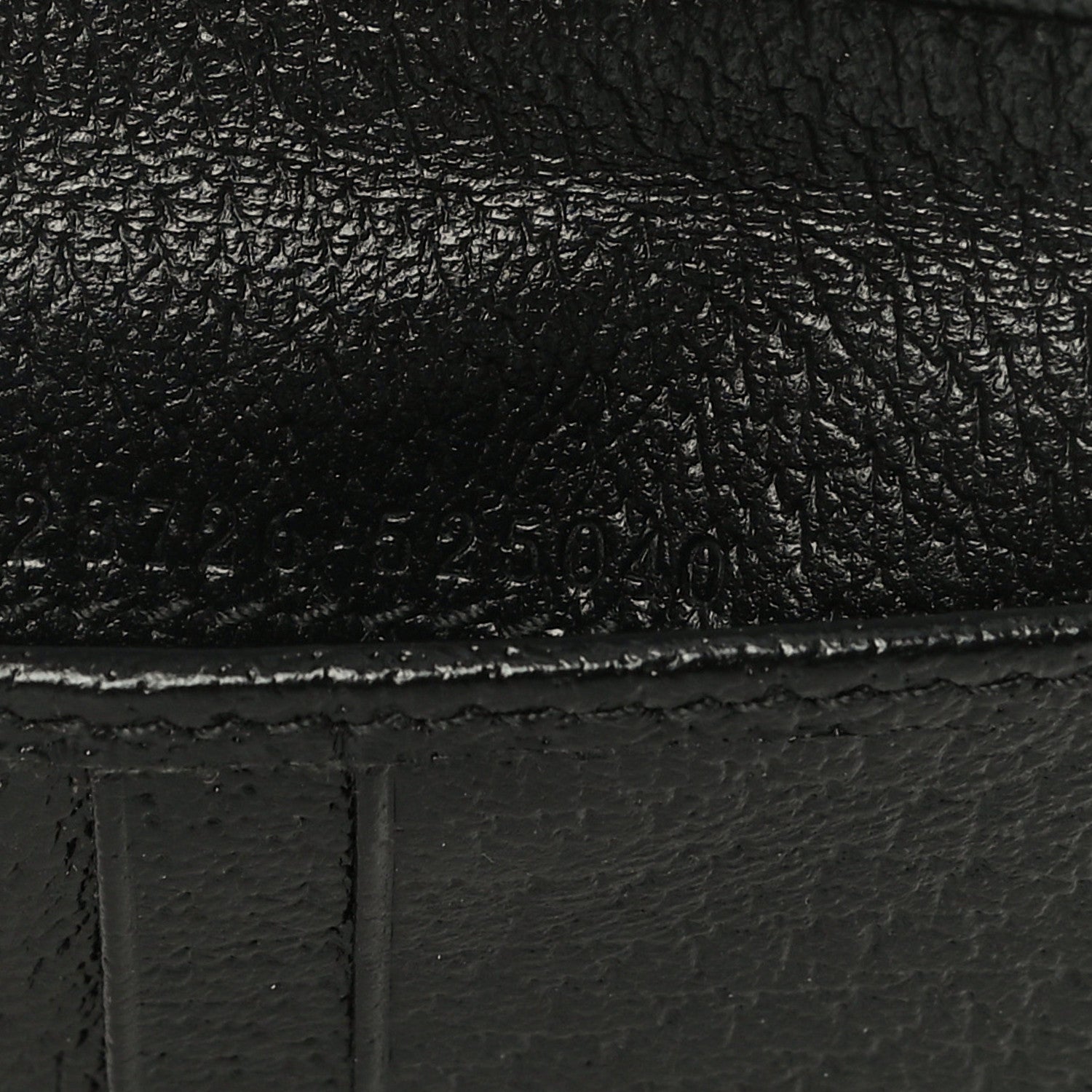Gucci Calfskin Boar Effect GG Marmont Bi-Fold Wallet Black 6 of 11