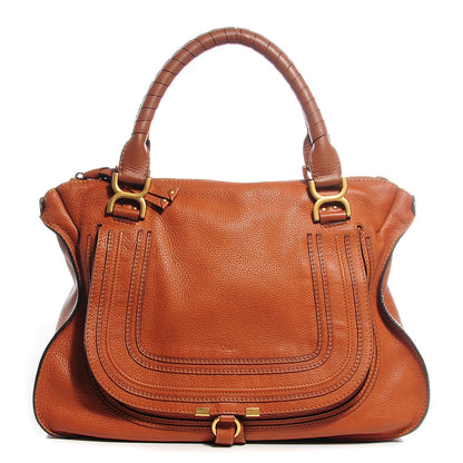 Chloe Calfskin Large Marcie Satchel Tan 1 of 12