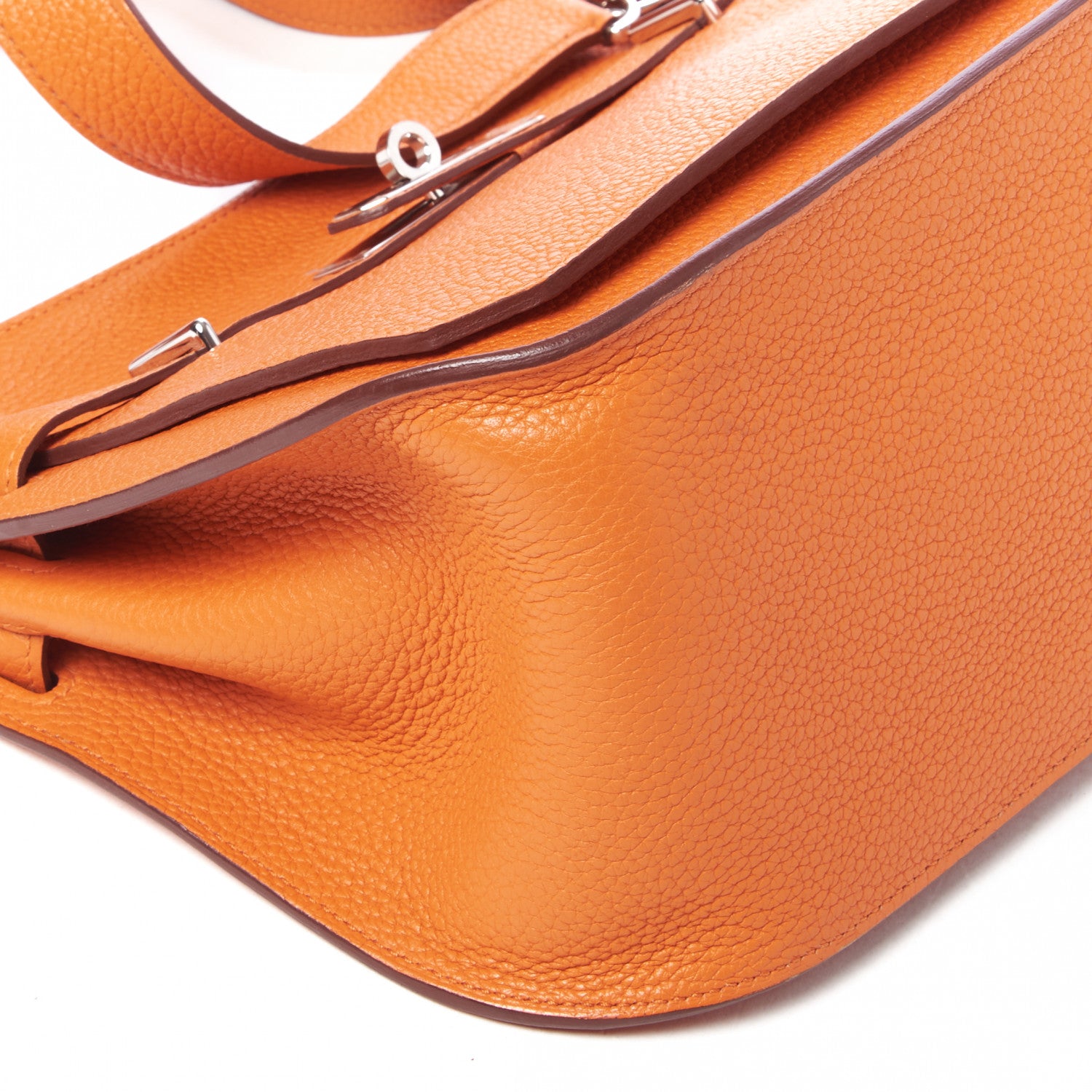 Hermes Taurillon Clemence Jypsiere 28 Orange 6 of 11