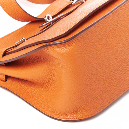 Hermes Taurillon Clemence Jypsiere 28 Orange 6 of 11