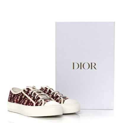 Christian Dior Canvas Oblique Walk'N'Dior Low Top Sneakers 38.5 Deep Amaranth 10 of 10