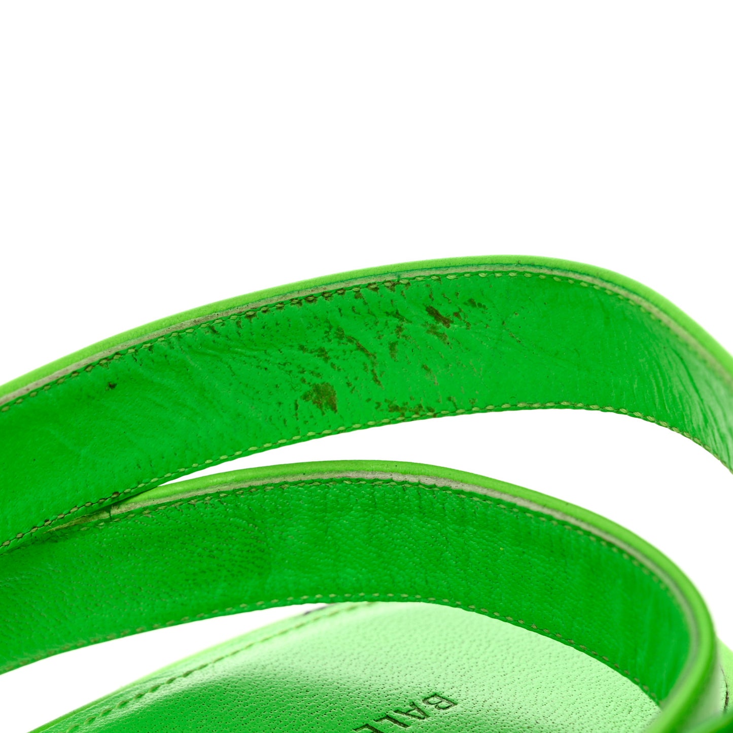 Calfskin Allover Logo Flat Sandals 41 Fluo Green Black