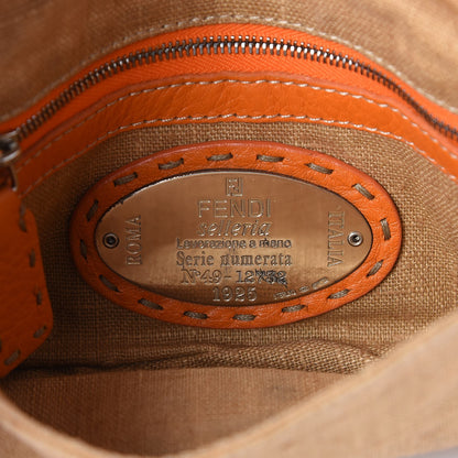 Fendi Canvas Selleria Baguette Orange 6 of 7