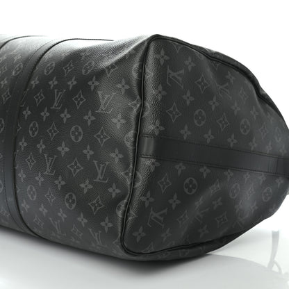 Louis Vuitton Monogram Eclipse Keepall Bandouliere 55 9 of 9