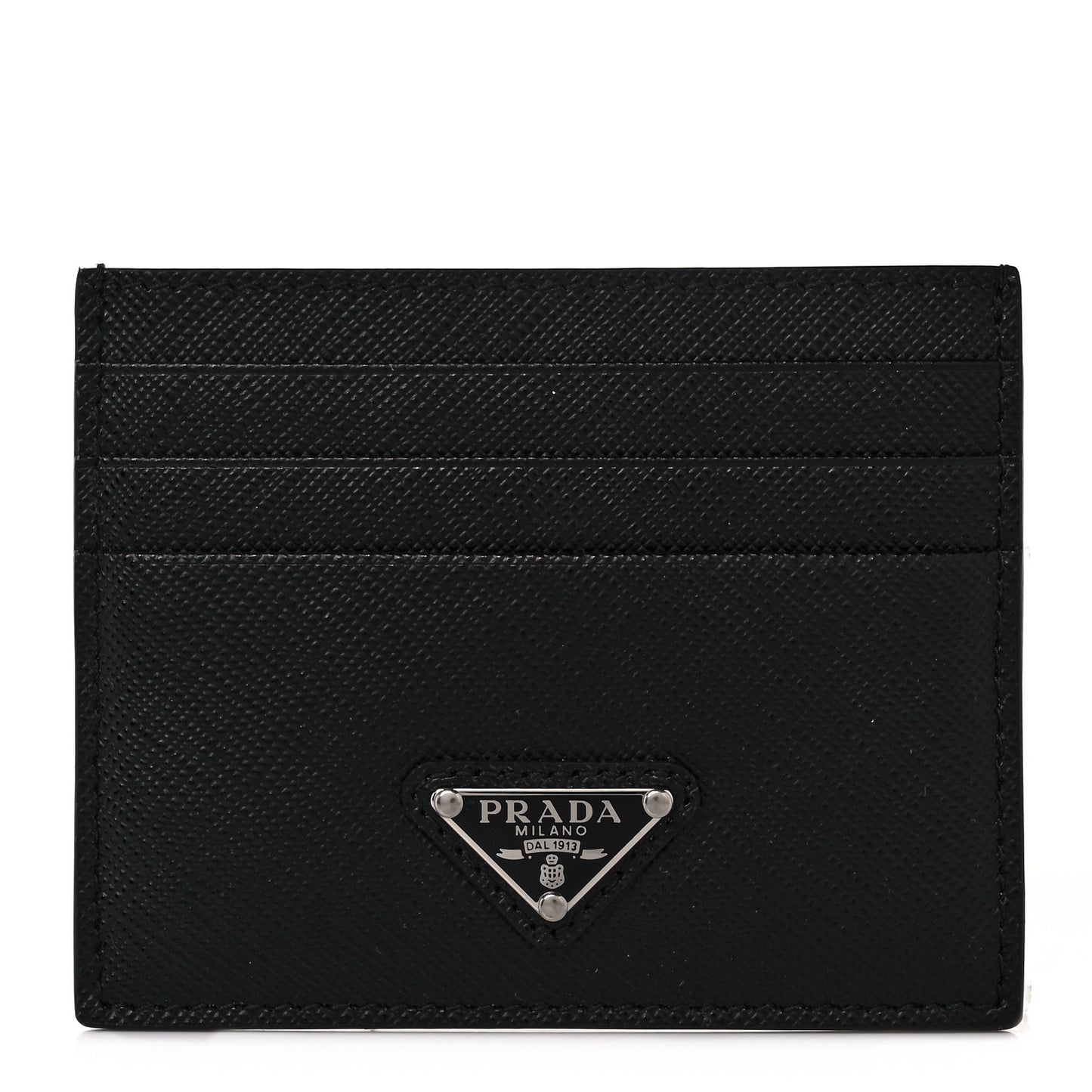 Saffiano Triangle Card Case Black