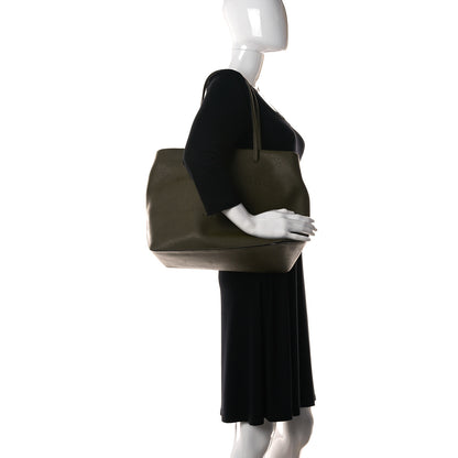 Marc Jacobs Calfskin Embossed Logo East West Shopper Tote Olive Geen 2 of 13