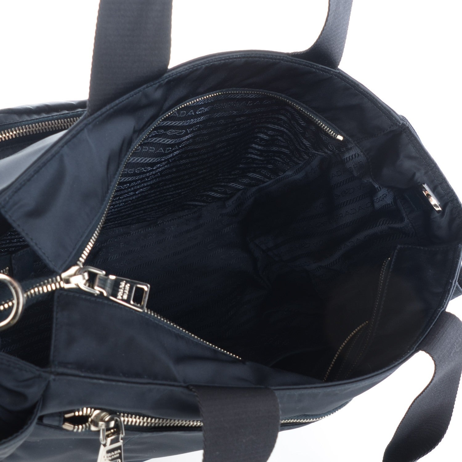 Prada Nylon Vela Baby Bag Blue 8 of 8