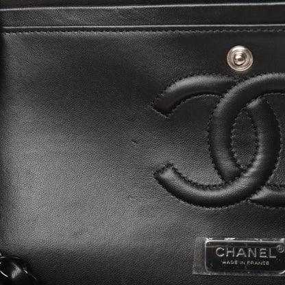 Chanel Lambskin Hand Painted Medium Double Flap Black 12 of 13
