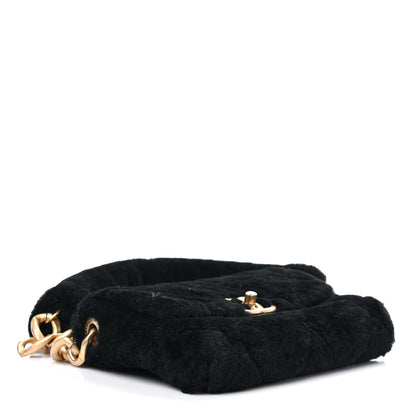 Chanel Shearling Quilted Single Flap Black 4 of 9