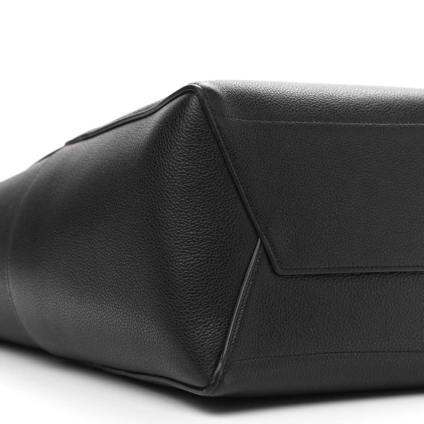 Soft Grained Calfskin Sangle Bucket Bag Black