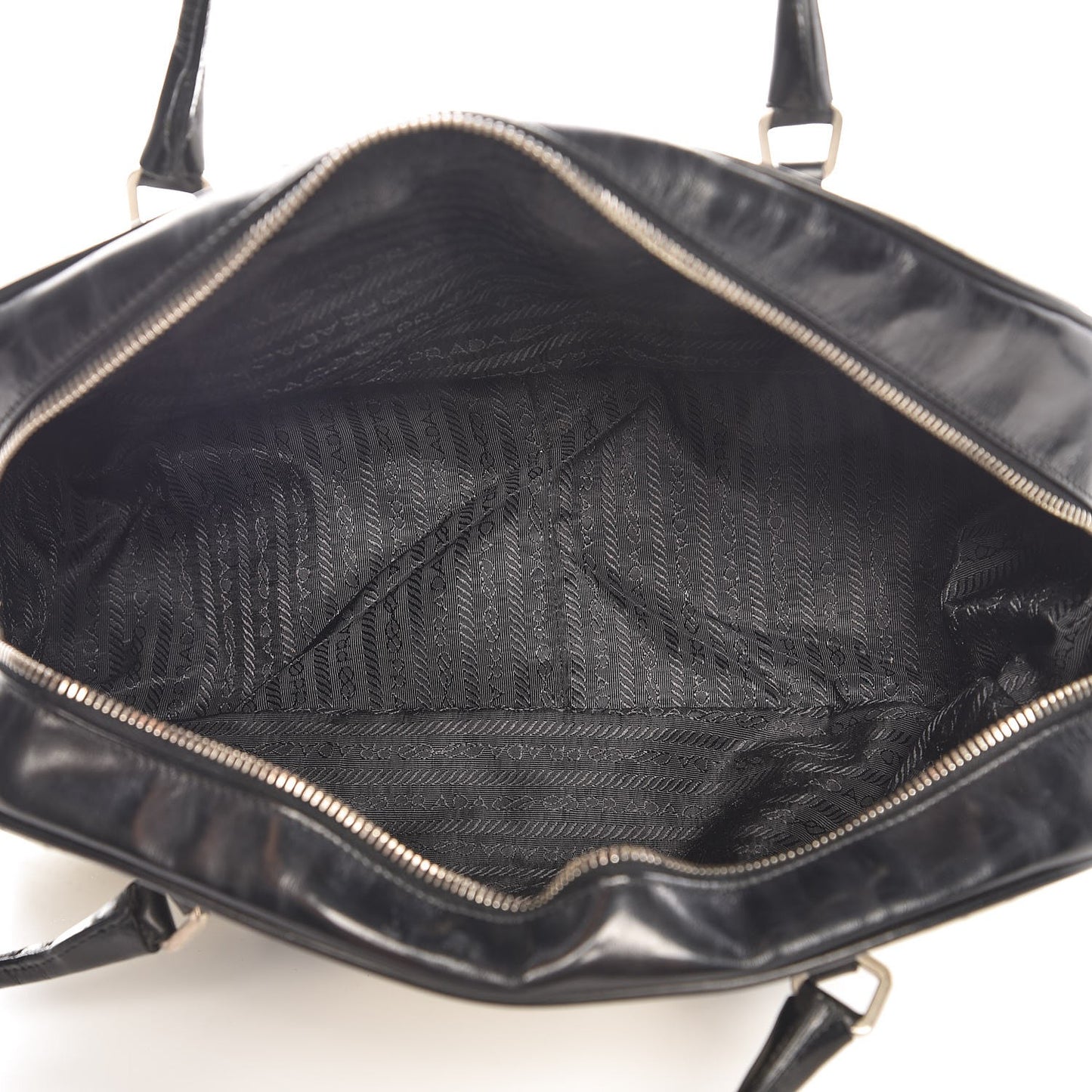 Vitello Drive Perforated Bowling Bag Gesso Black