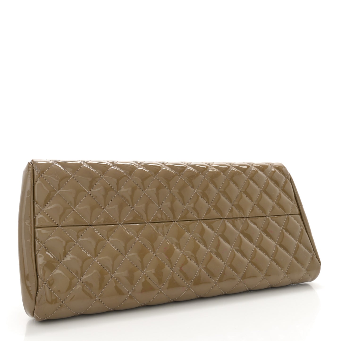 Patent Quilted Medium Just Mademoiselle Bowling Bag Grey