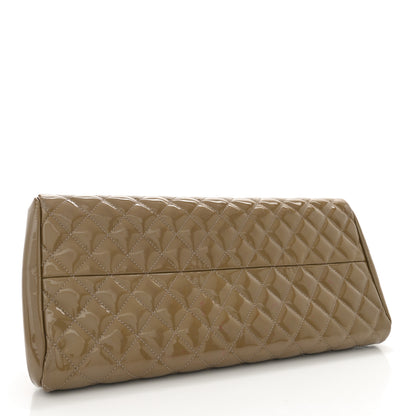 Chanel Patent Quilted Medium Just Mademoiselle Bowling Bag Grey 4 of 13