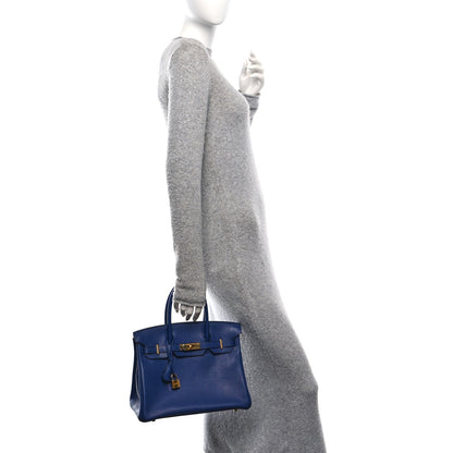 Hermes Taurillon Novillo Birkin 30 Bleu Saphir 3 of 12