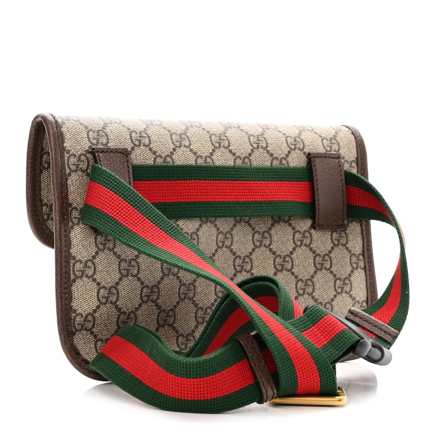 GG Supreme Monogram Neo Vintage Web Belt Bag Brown