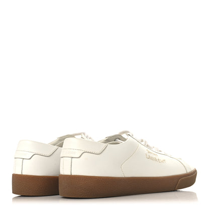 Saint Laurent Calfskin Embroidered Mens Court Classic Sneakers 42.5 White 5 of 9