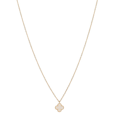 Van Cleef & Arpels 18K Yellow Gold Mother of Pearl Sweet Alhambra Pendant Necklace 1 of 4