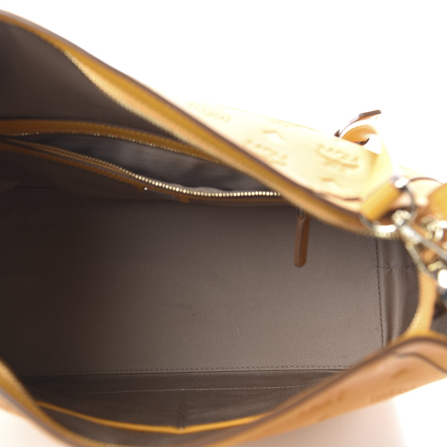 MCM Calfskin Ottomar Monogram Medium Klara Hobo Golden Mango 5 of 9