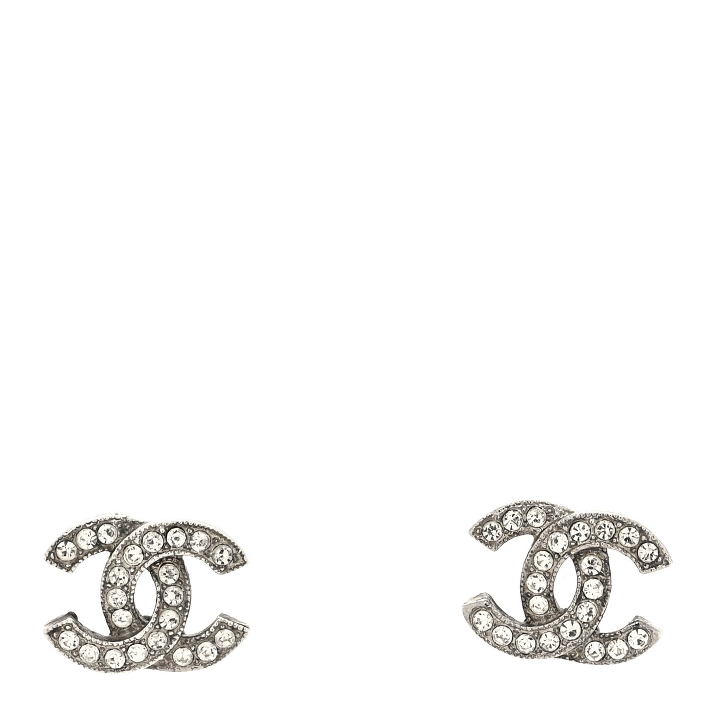 Crystal Timeless CC Earrings Silver