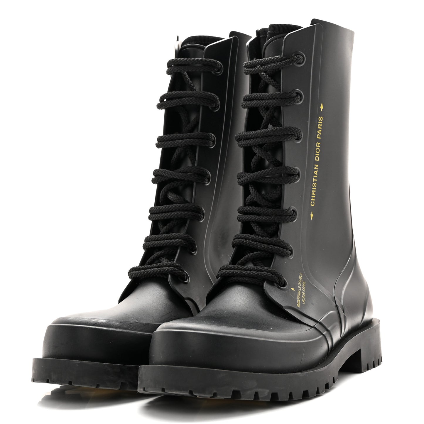 Rubber Diorcamp Low Boots 37 Black