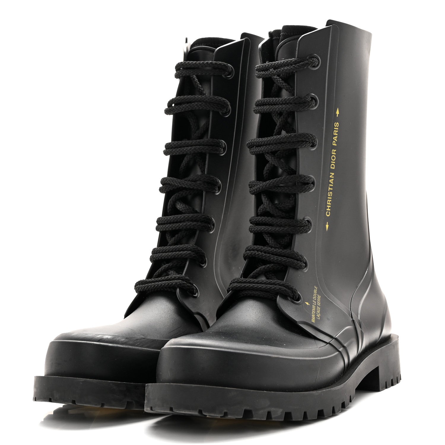 Christian Dior Rubber Diorcamp Low Boots 37 Black 3 of 16