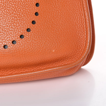 Hermes Taurillon Clemence Evelyne PM Orange 17 of 17