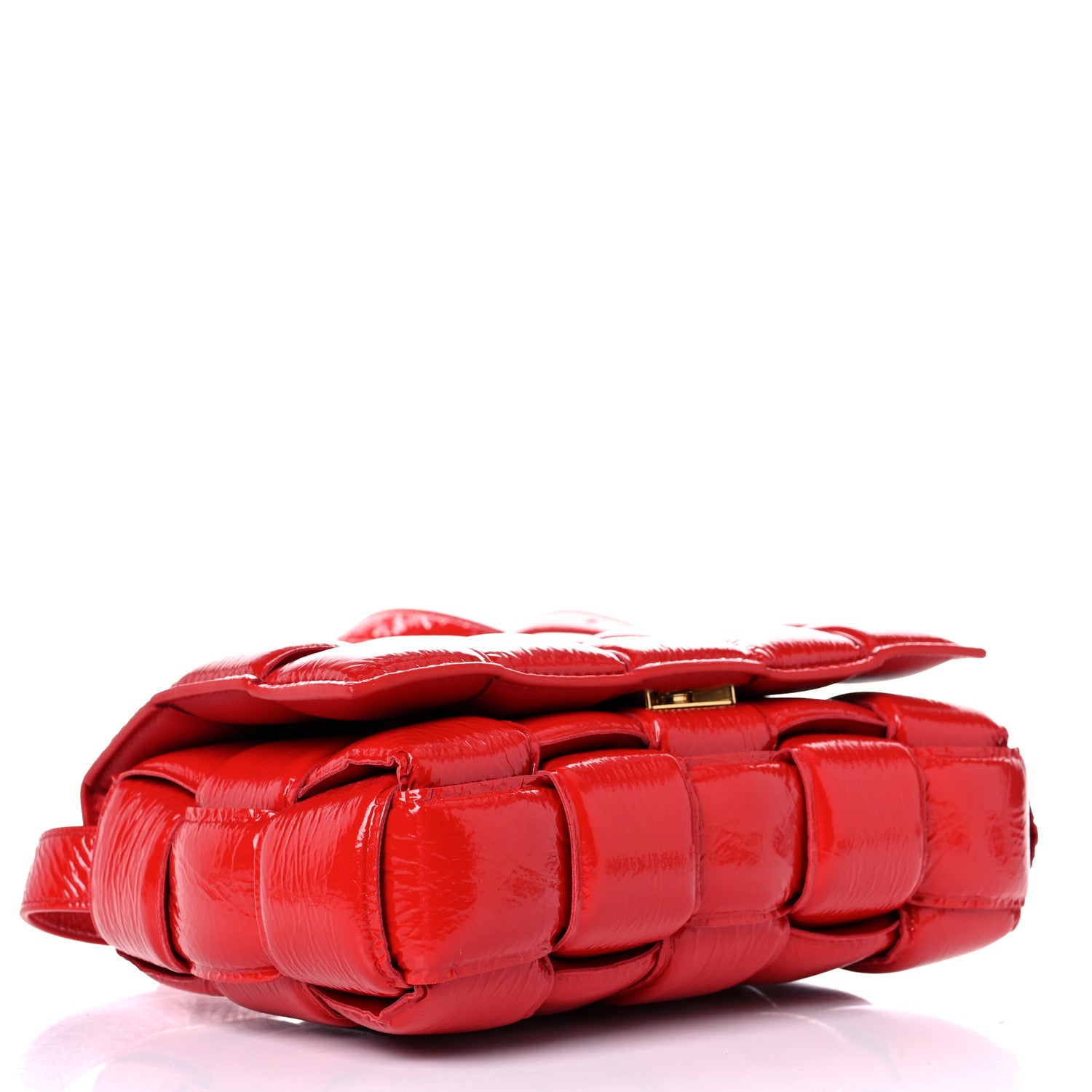 Bottega Veneta Textured Deerskin Maxi Intrecciato Padded Cassette Crossbody Bag Chili 4 of 10