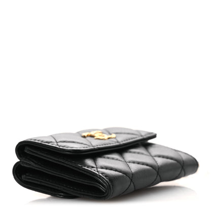 Chanel Lambskin Quilted Card Holder with Chain Black 4 of 11