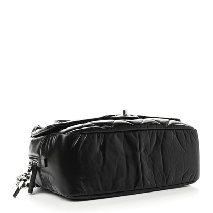 Chanel Aged Calfskin Quilted Small Express Bowling Bag Black 3 of 8