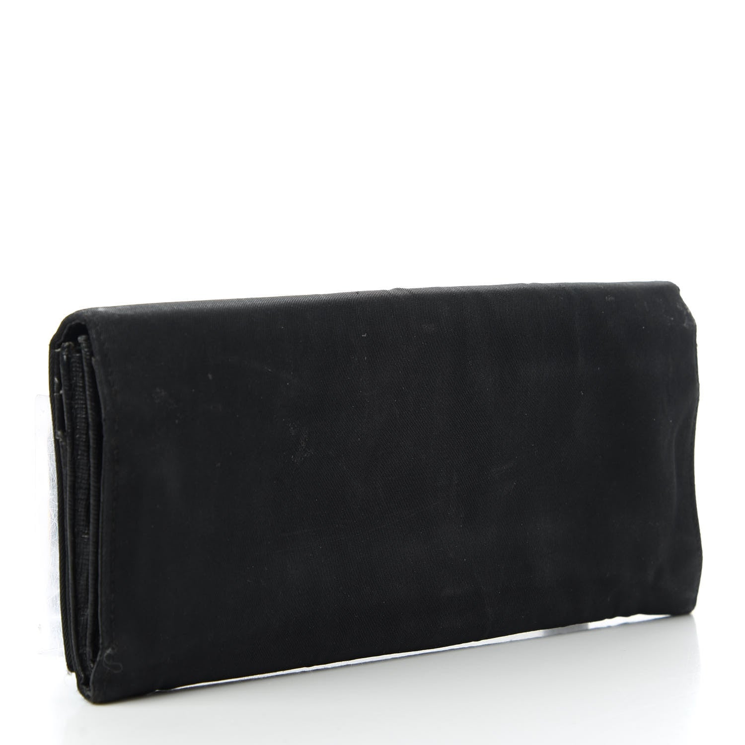 Prada Tessuto Nylon Continental Flap Wallet Black 3 of 9