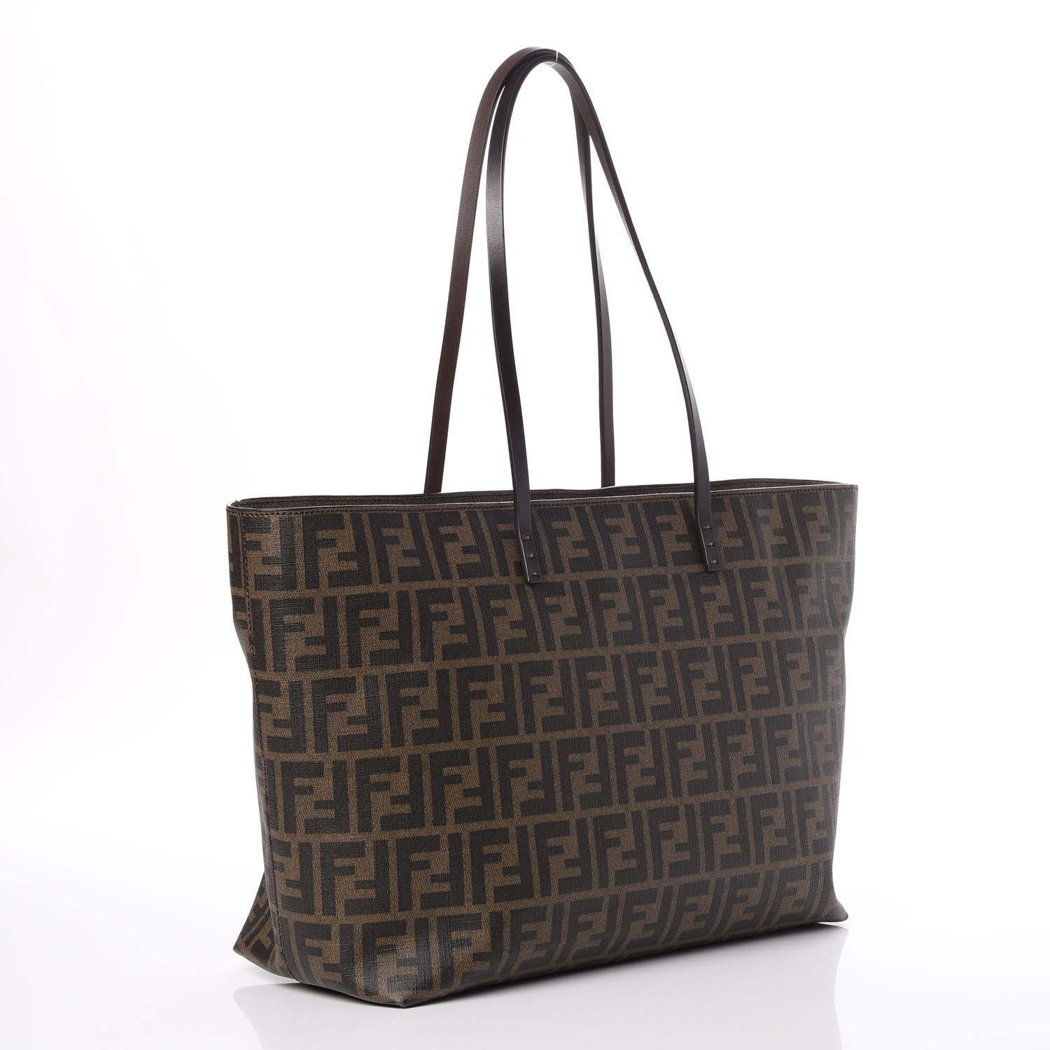 Fendi Zucca Spalmati Medium Roll Tote Tobacco Moro 3 of 10