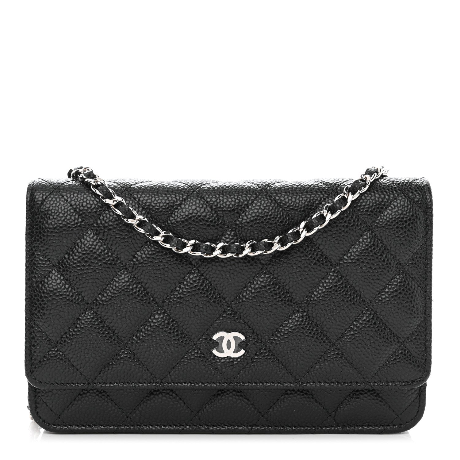Chanel Caviar Quilted Wallet On Chain WOC Black 1 of 12