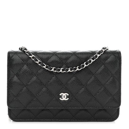 Chanel Caviar Quilted Wallet On Chain WOC Black 1 of 12