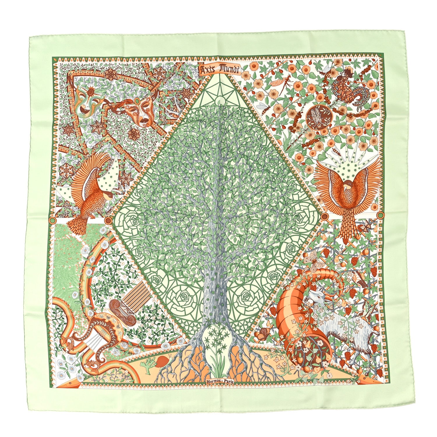 Hermes Silk Axis Mundi Shawl 90 1 of 4