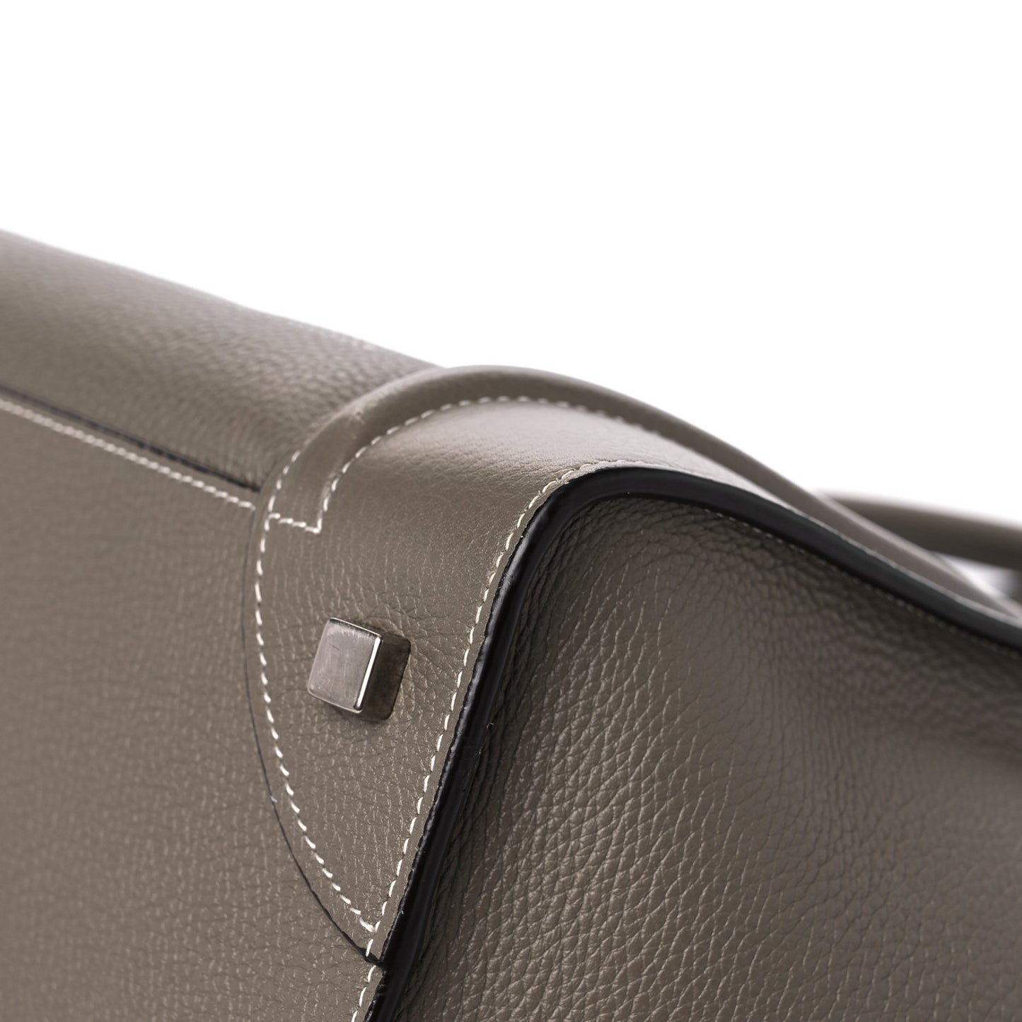 Drummed Calfskin Mini Luggage Souris