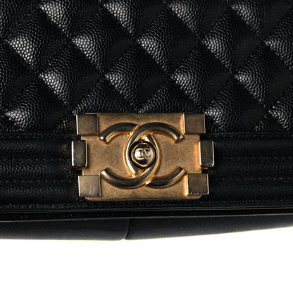 Chanel Caviar Quilted New Medium Boy Flap Black 17 of 18