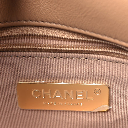 Chanel Lambskin Quilted Large Chanel 19 Flap Dark Beige 6 of 9