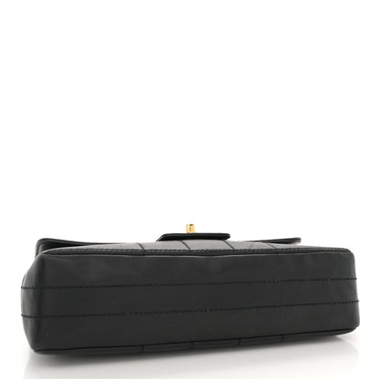 Chanel Lambskin Stitched Chocolate Bar Single Flap Black 4 of 13