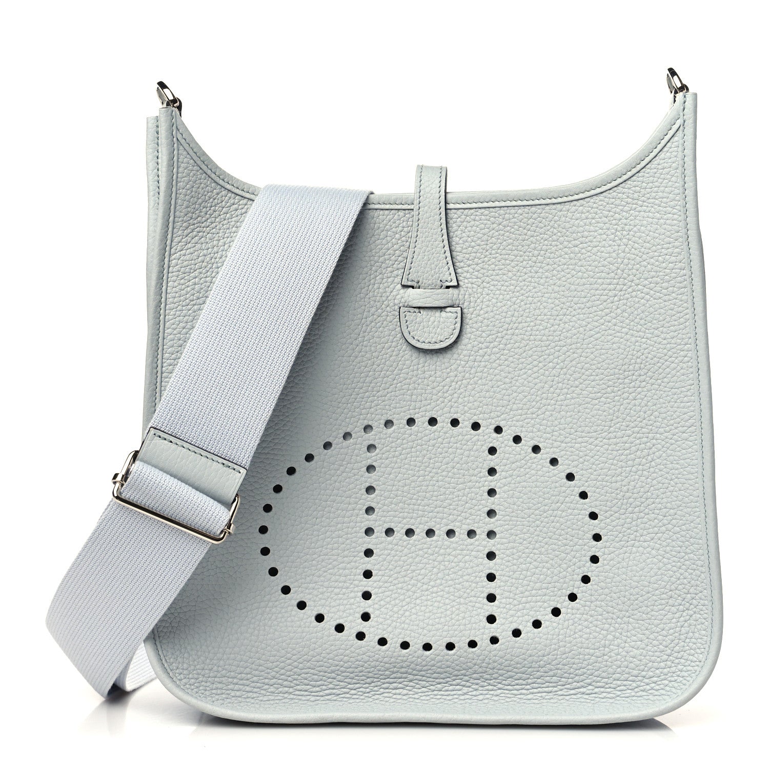 Hermes Taurillon Clemence Evelyne III PM Bleu Pale 1 of 10