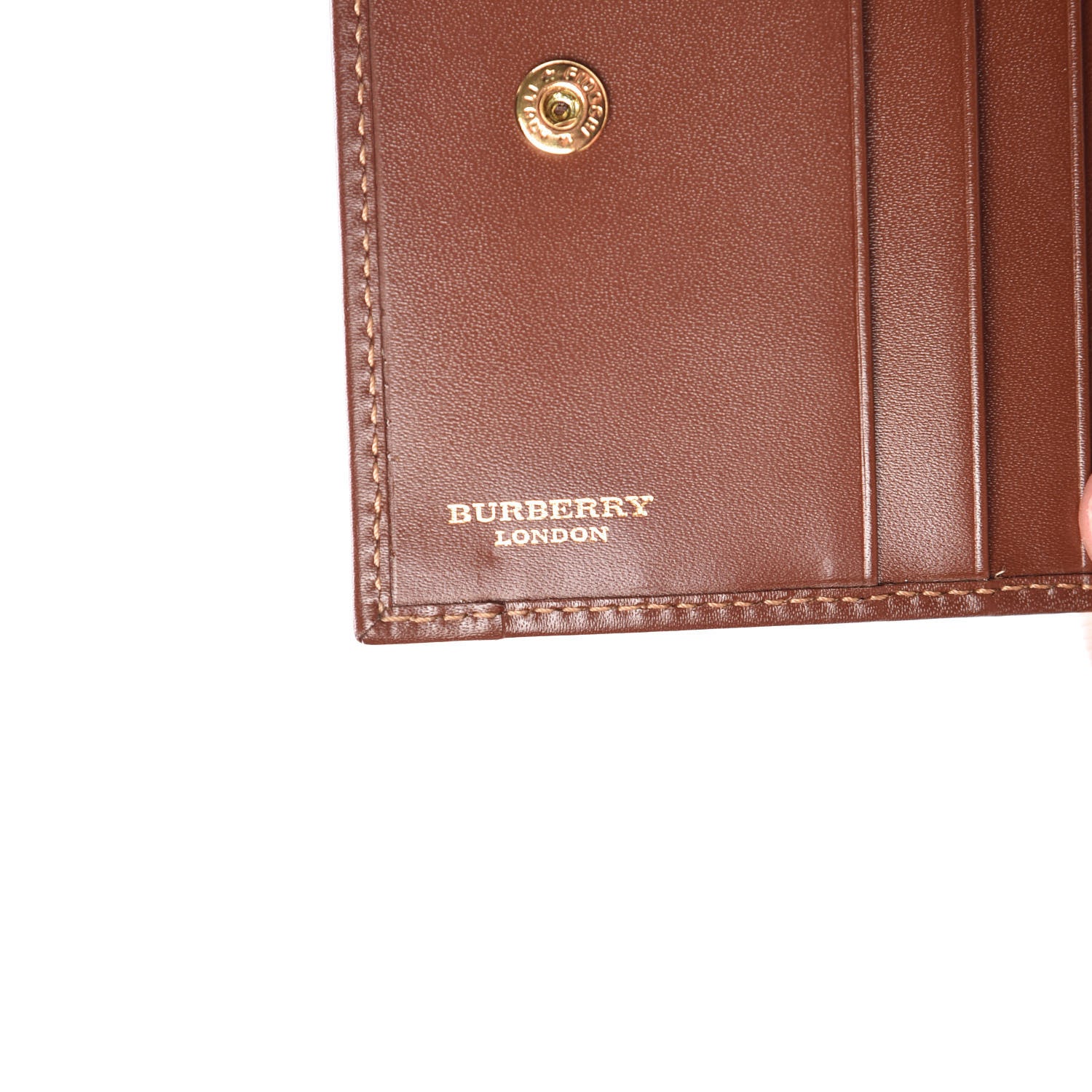 Burberry Haymarket Check French Wallet Brown 6 of 8