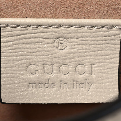 Gucci GG Supreme Monogram Azalea Calfskin Mini Horsebit 1955 Crossbody Bag Beige Ebony Mystic White 6 of 15
