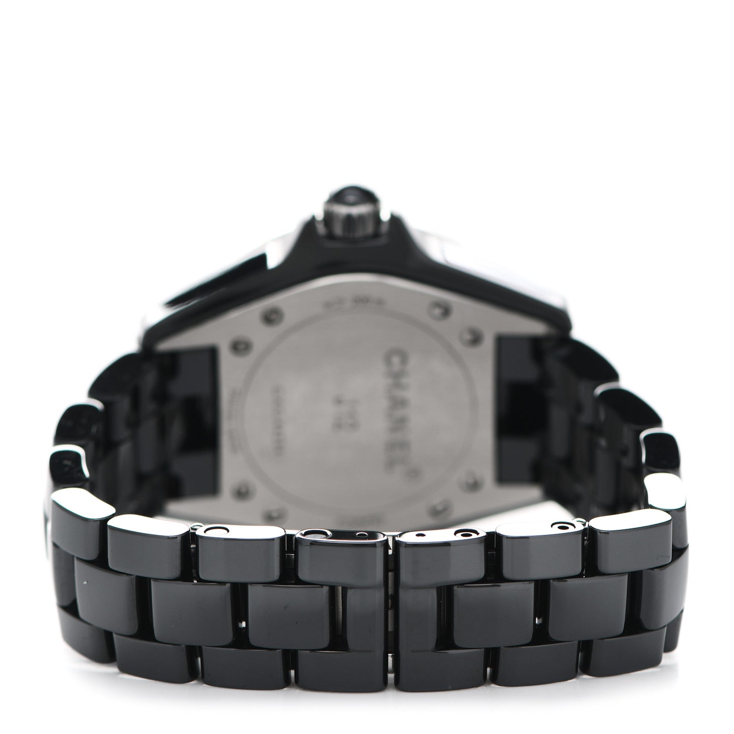 Stainless Steel Ceramic Diamond 33mm J12 Quartz Watch Black