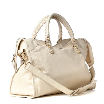 Balenciaga Agneau Giant 12 Gold Hardware City Blanc Creme Light Craie 2 of 4