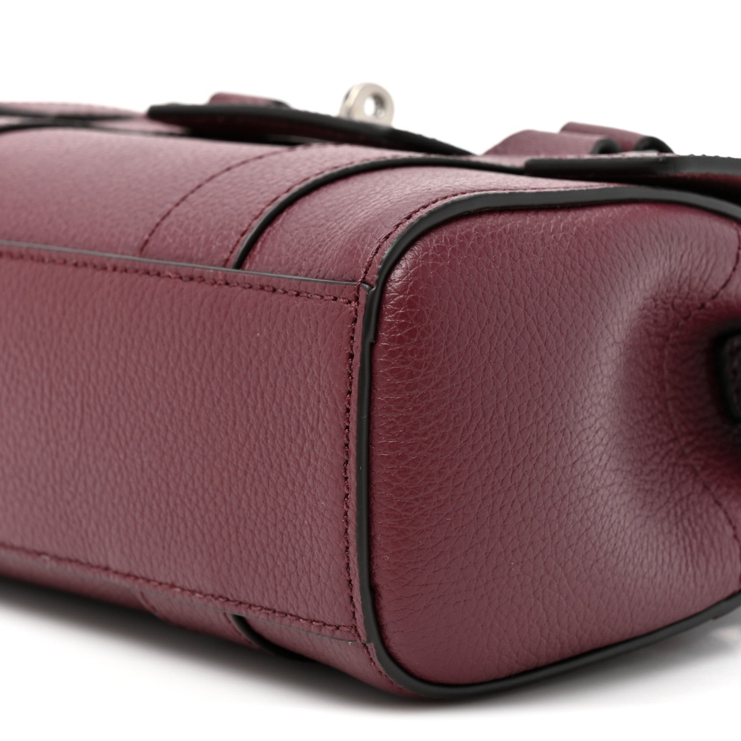 Mulberry Small Classic Grain Mini Bayswater  Black Cherry 8 of 9