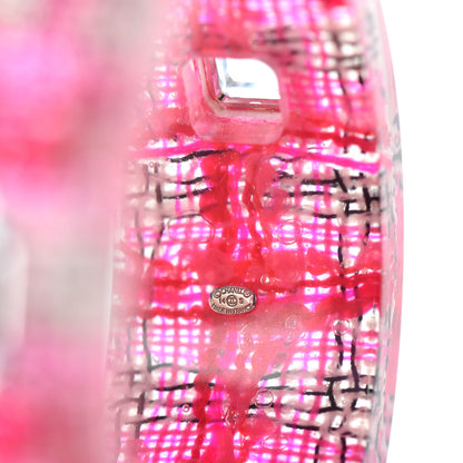 Chanel Resin Crystal CC Bangle Bracelet Pink 4 of 4