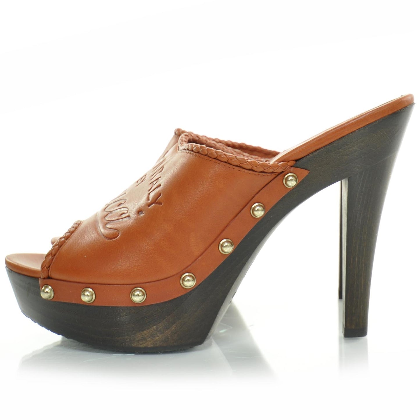 Leather Studded Craft Clogs 38